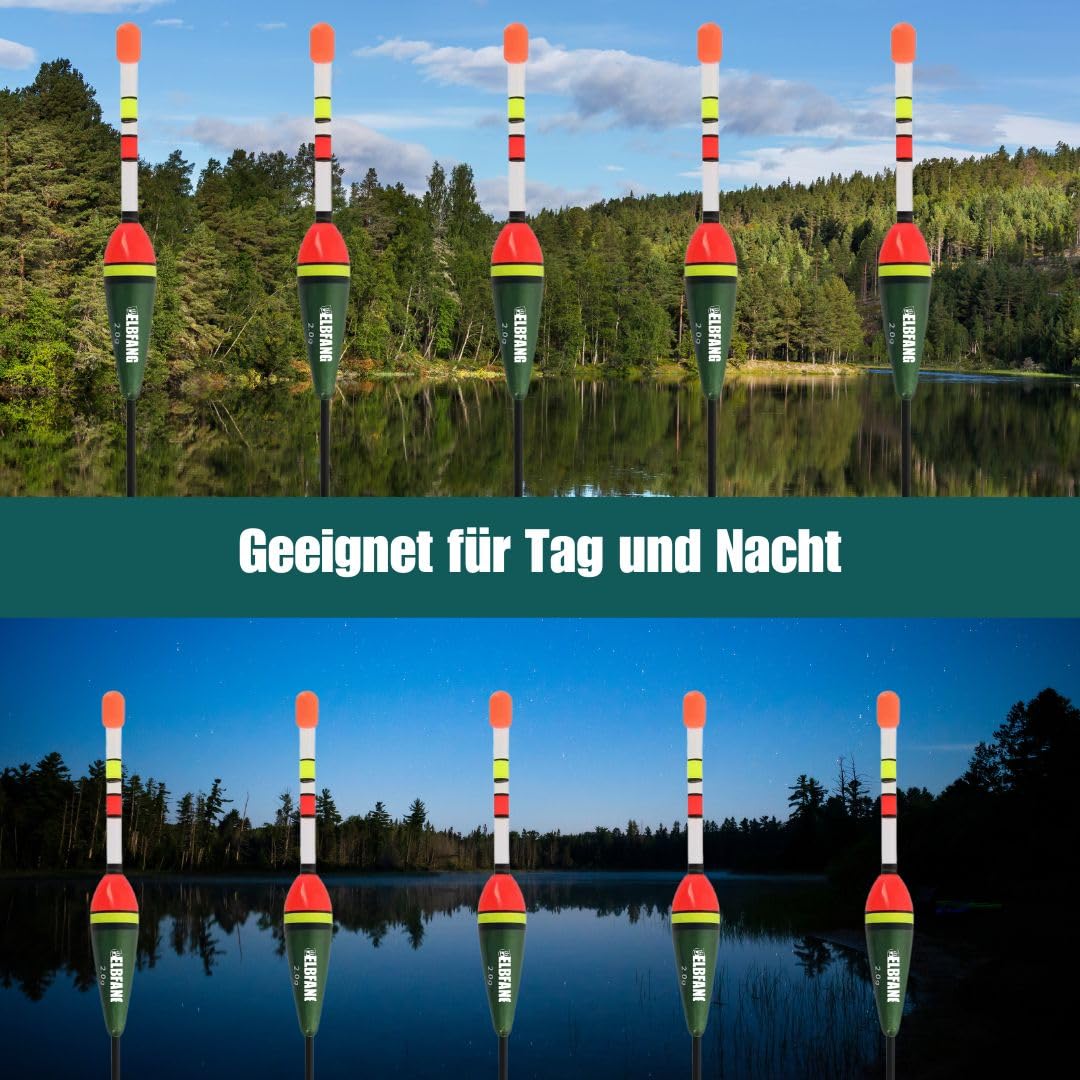 Posen-Set, 10 Stück, Grössen wählbar, 3g/4g/5g/6g/8g, Knicklichtposen, Schwimmer für Angeln, Angel-Posen, Pose zum Angeln