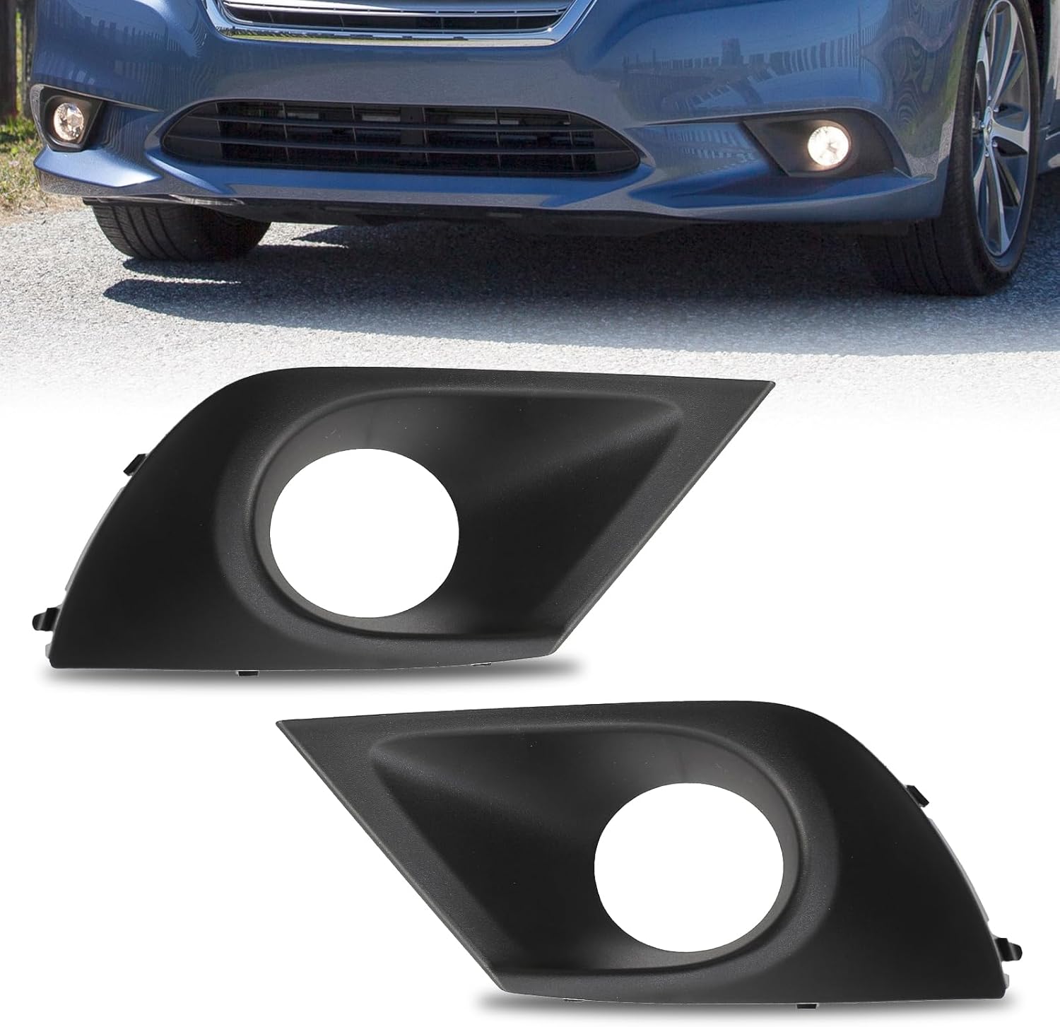 Fog Light Cover for Subaru Legacy 2015 2016 2017 Accessories, Fog Lamp Covers Left Right Replacement Waterproof and Prevent Dirt Fog Light Bezel Garnish Covers, W/Fog Light Hole