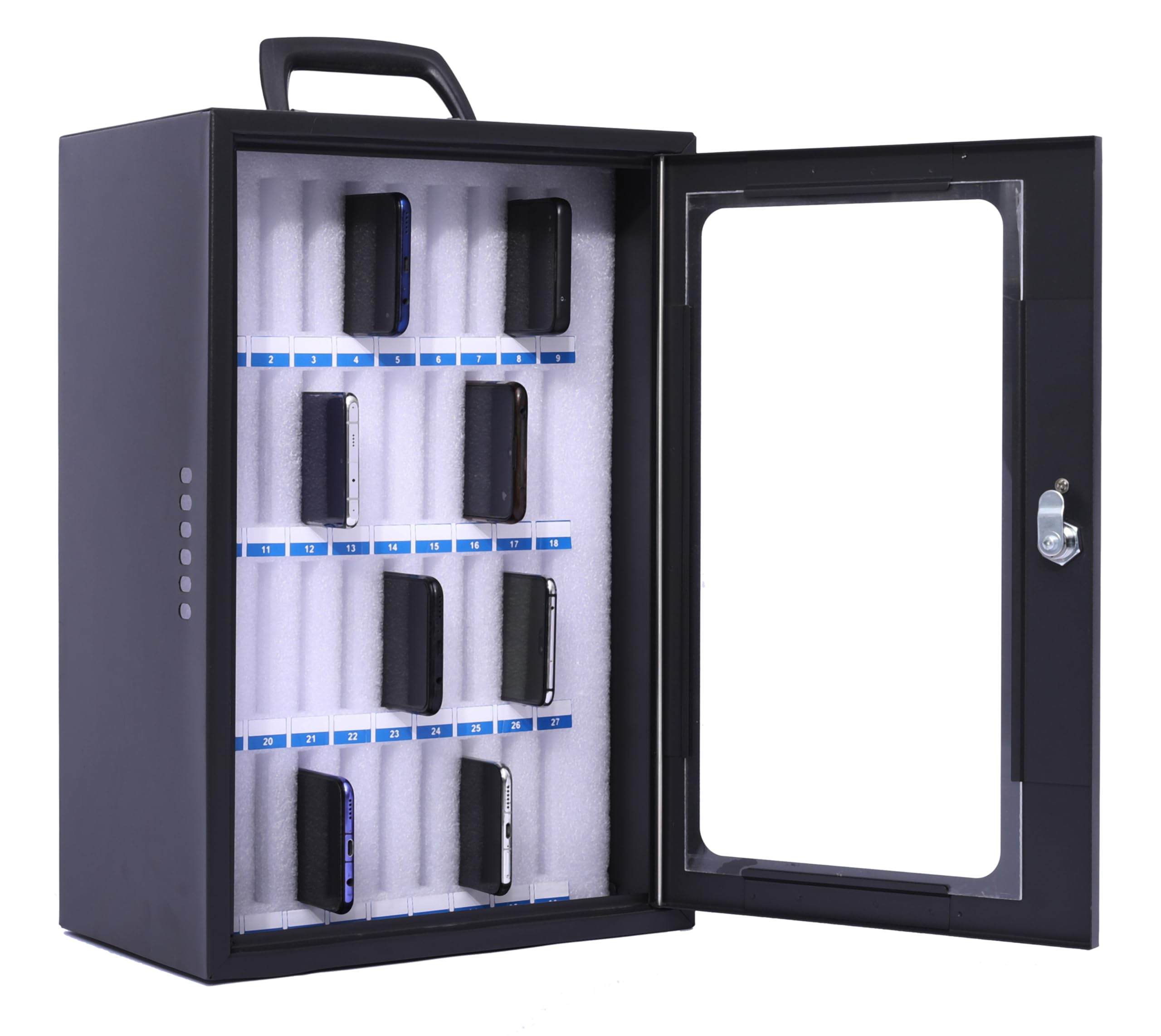 Pavo - Smartphone Cabinet for 36 Phones, Size: 445x295x205mm, dark grey