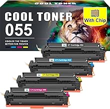 Cool Toner 055 Cartouche de Toner Compatible pour Canon 055H 055 i-SENSYS MF742Cdw MF746Cx MF744Cdw LBP663Cdw MF743Cdw MF745Cdw LBP664Cx MF741Cdw MF746Cdw MF740C LBP660C, Noir Cyan Jaune Magenta