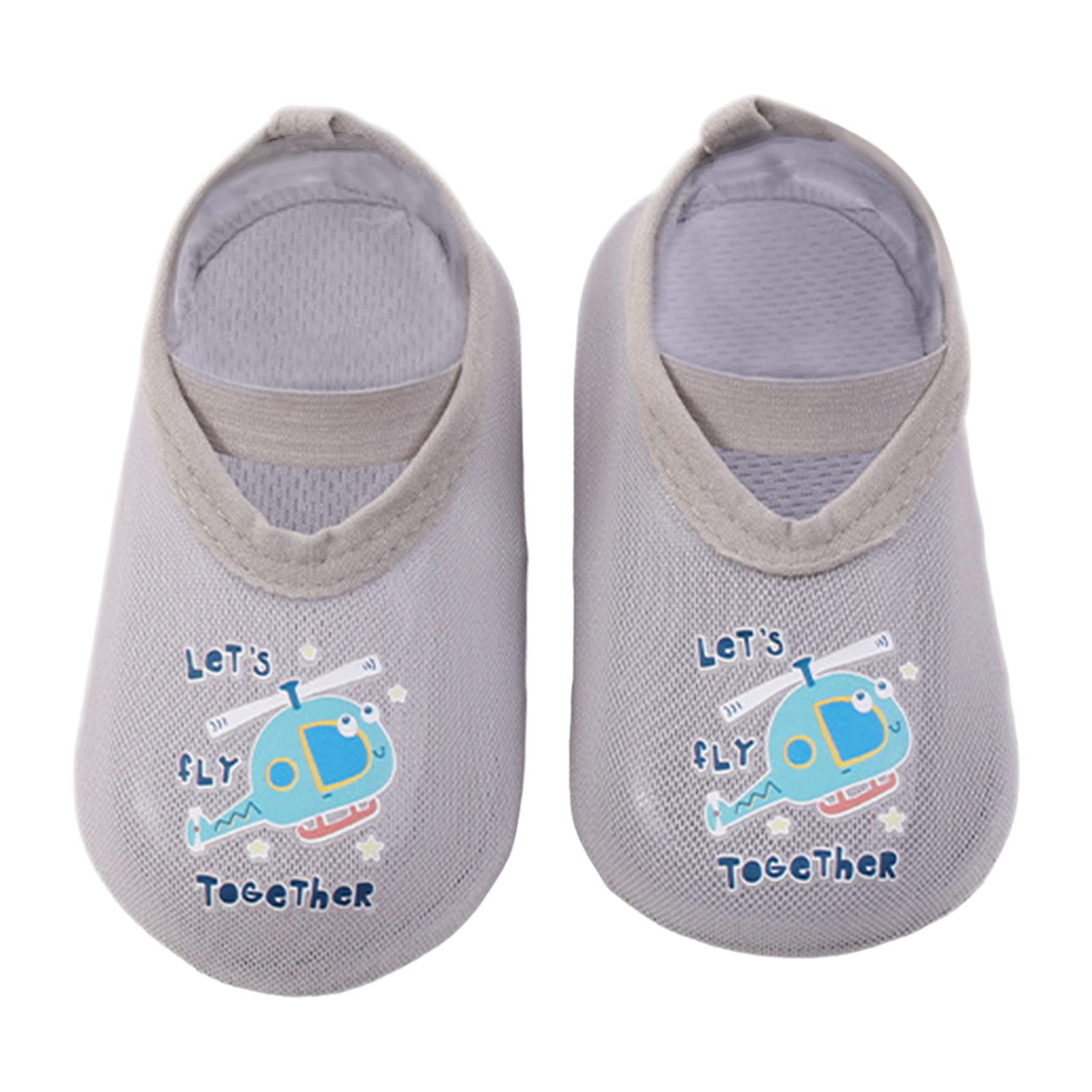 Infant Infant Shoes Cartoon Soft Soled Non Slip Socks Baby Floor Shoes Socks Spring Baby Tennis Shoes Girl 12 18 Months (Grey, 12-18 Months)