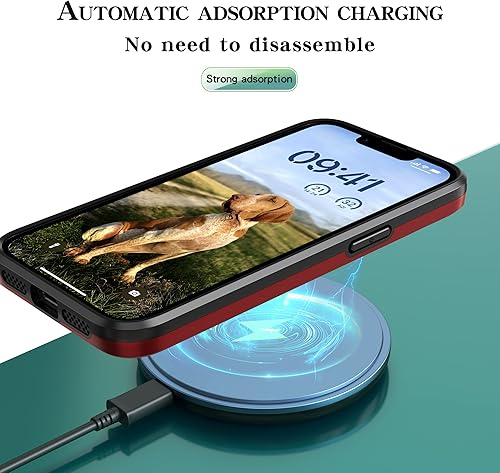 Miniatura 2 de LKPINGAN Funda magnética diseñada para iPhone 11, protector de lente de cámara con soporte compatible con MagSafe, agradable a la piel, de grado