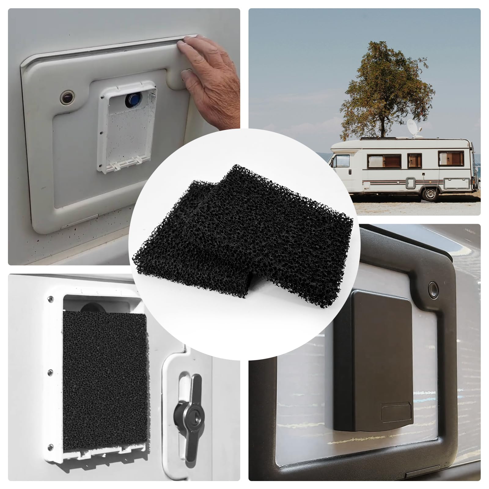Filtres à Charbon Actif De Rechange Pour Système SOG Camping-car - Compatible Thetford - 2 Pièces - 128x99x22 Mm