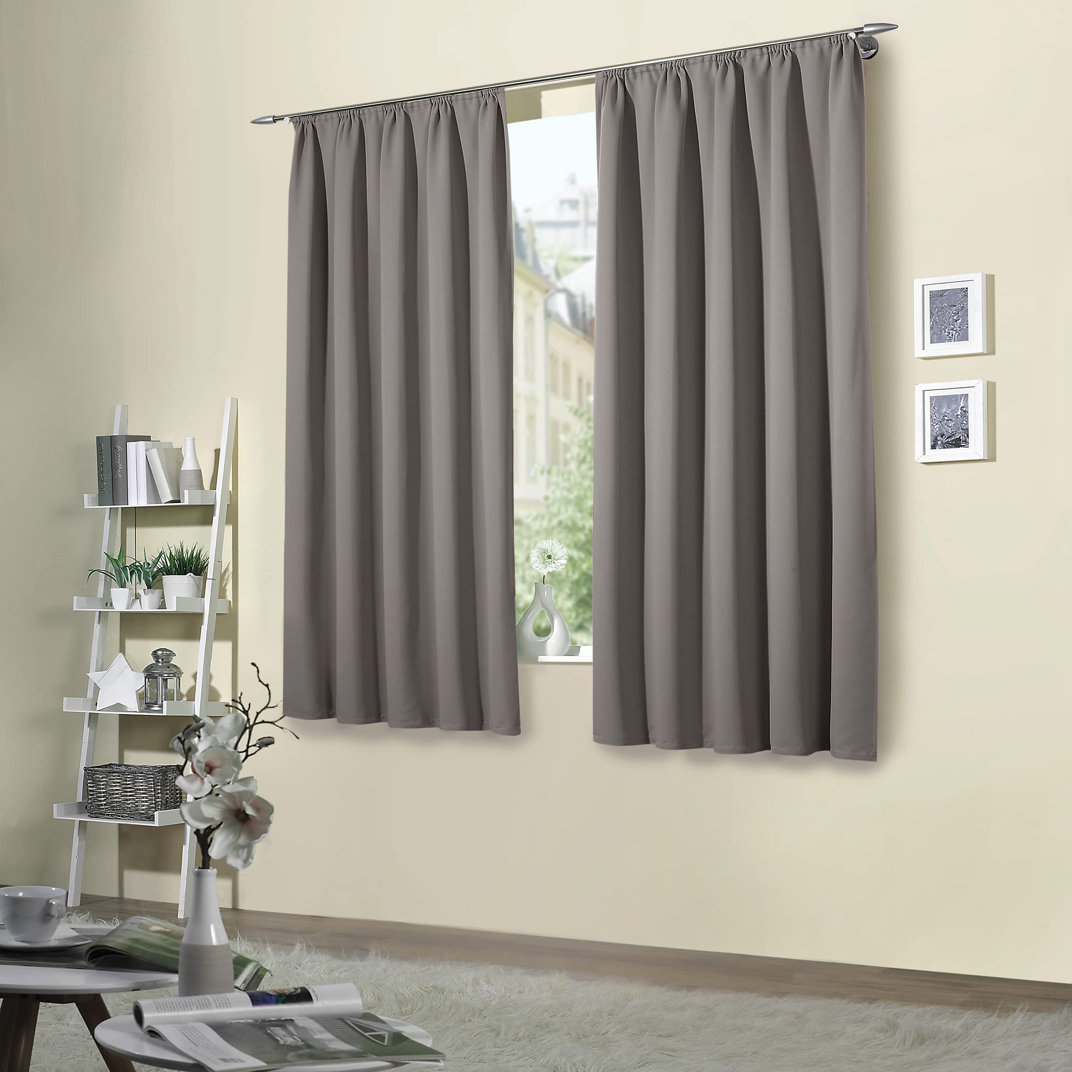 Heimtexland ® Type 139, set van 2 stuks verduisterende gordijnen, ondoorzichtig, thermische verduisterende gordijnen, voor slaapkamer, (h x b) 175 x 135 cm, in mauve Heimtexland ® Type 139, set van 2 stuks verduisterende gordijnen, ondoorzichtig, thermische verduisterende gordijnen, voor slaapkamer, (h x b) 175 x 135 cm, in mauve