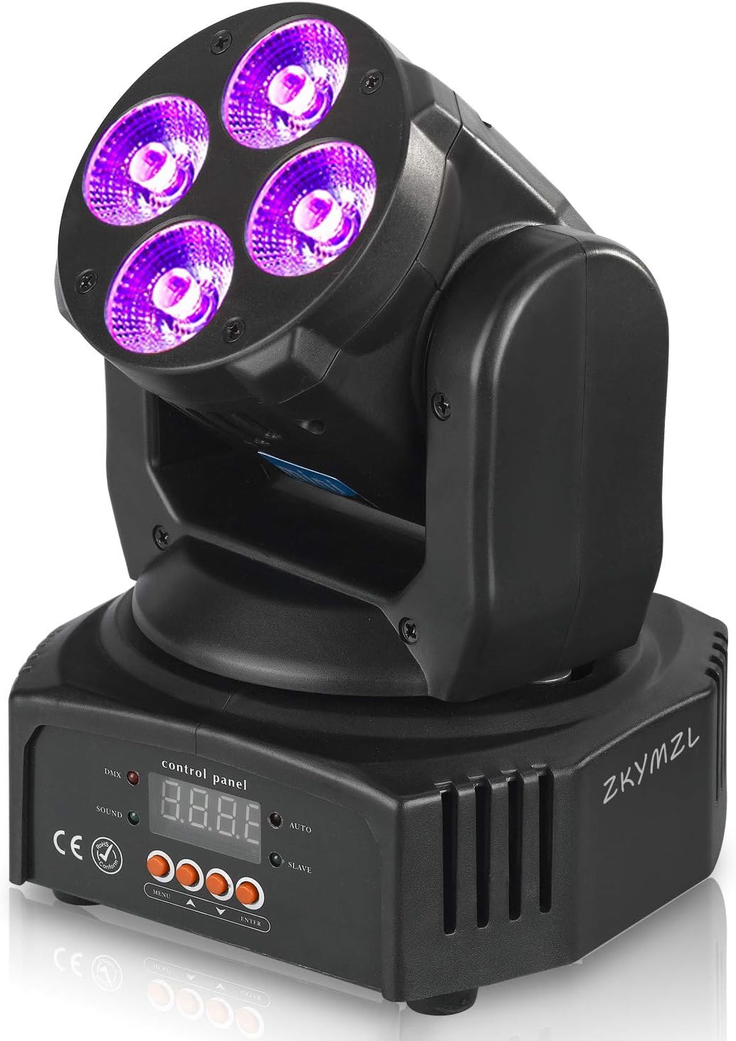 RGBWA/UV 6 in 1 LED Light Mini 50W Wash Rotating Light Moving Head Stage Effect Light with DMX for Disco KTV Club Party