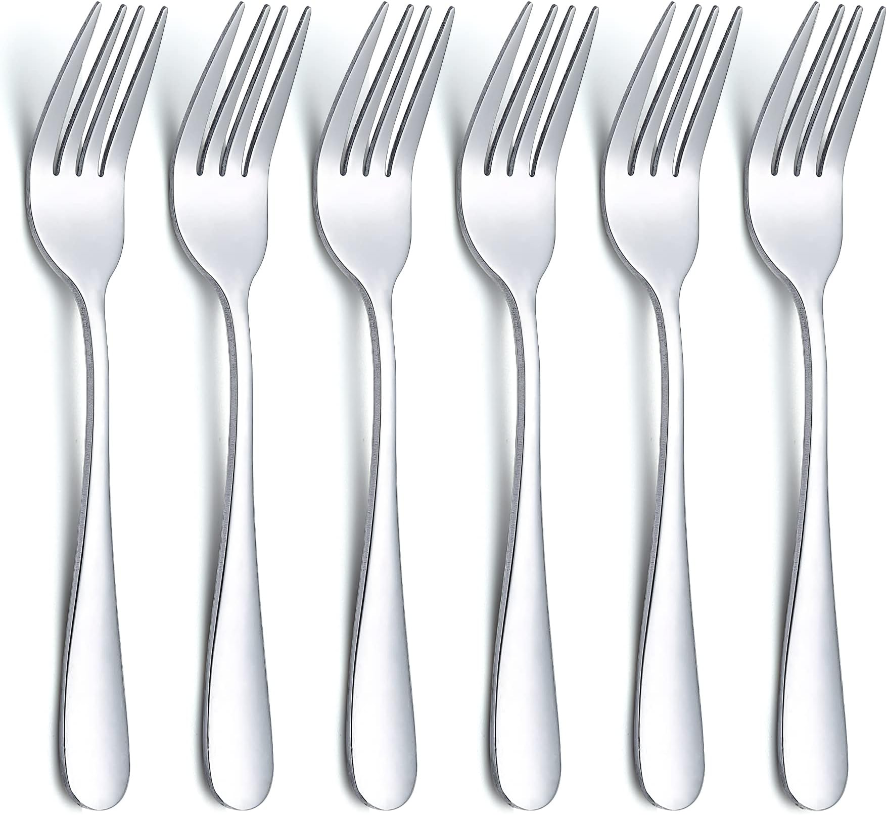 Dessert Forks 6 Pieces 14cm, Stainless Steel Pastry Forks Set, Fruit Forks, Mini Cake Forks, Appetizer Forks for Home, Wedding, Party, Cafe, Restaurant, Dishwasher safe.