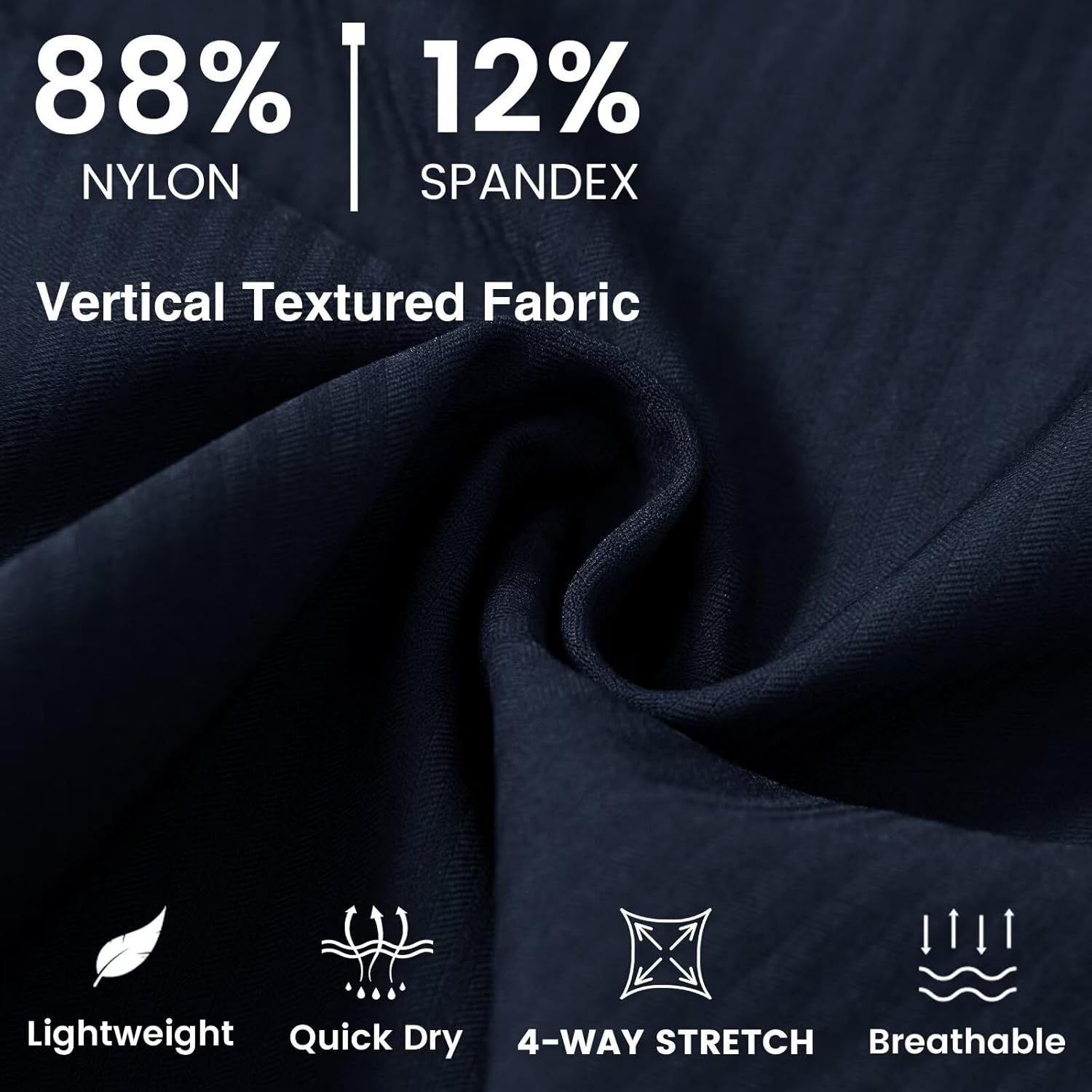 M MAELREG Mens Golf Pants Stretch 30"/32"/34" Flat Front Quick Dry Lightweight Water Repellent Work Dress Casual Trousers - Image 6