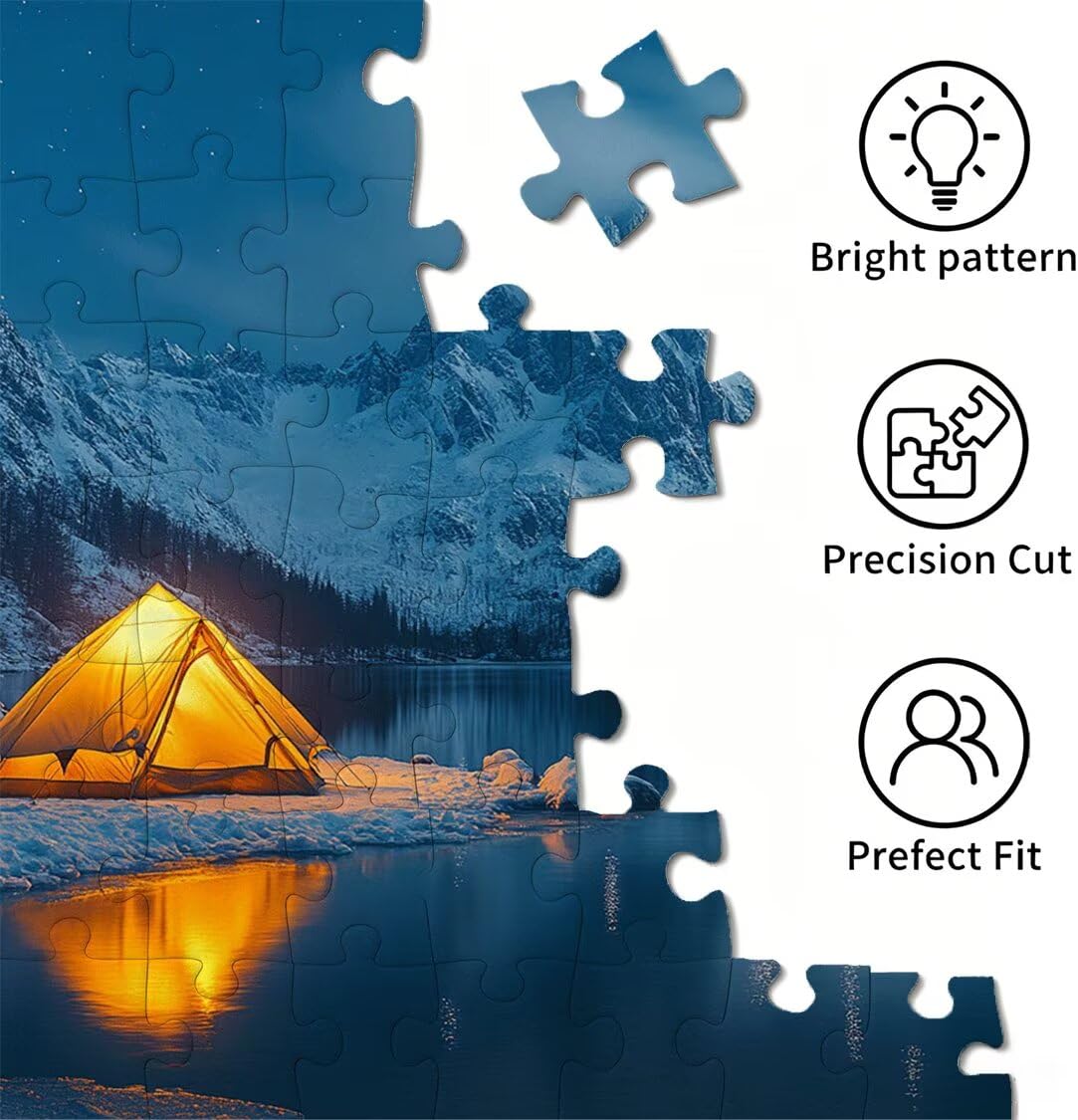 Puzzle dla dorosłych 2000, namiot Snow Mountain, 99x70cm, n-860