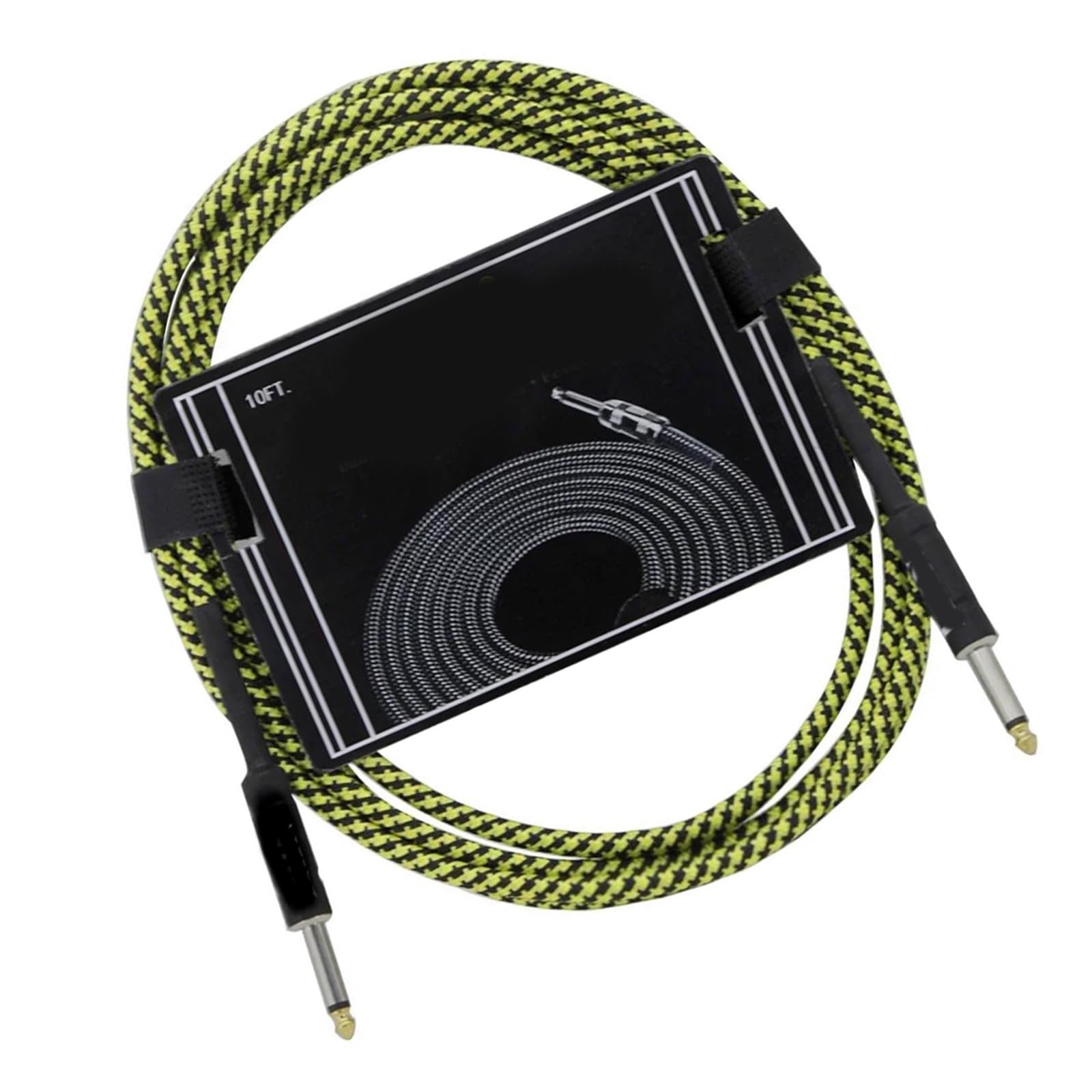 Zestaw Kabli Gitarowych Kabel Do Instrumentów Smyczkowych Z Redukcją Szumów Odpowiedni Gitar Elektrycznych Żółty(3M)