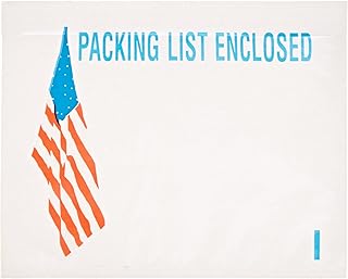 Clear Adhesive Top Loading Packing List Document Envelopes Printed with 