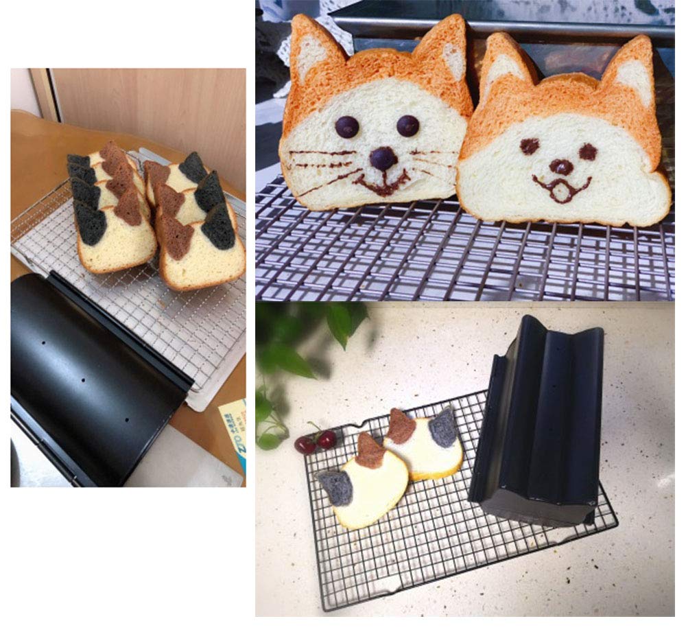 Pullman Kastenform mit Deckel, Aluminium-Brotbackform, antihaftbeschichtet, Toastform mit 20 Plastiktüten und Bindebändern für hausgemachtes Brot