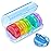 Sukuos Large Weekly Pill Organizer 2 Times a Day, Daily Pill Box 7 Day Easy to Open with Double Protection, AM PM Pill Case for Medicine/Vitamin/Fish Oil/Supplements (Blue)
