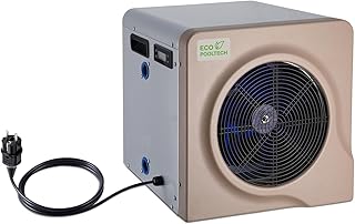 ECOPOOLTECH Mini Wärmepumpe Pool Bis 40.000 l, Poolheizung Elektrisch Heizleistung 5,4 kW, 220V, Heizpumpen für Aufbau-Pools/Schwimmbecken