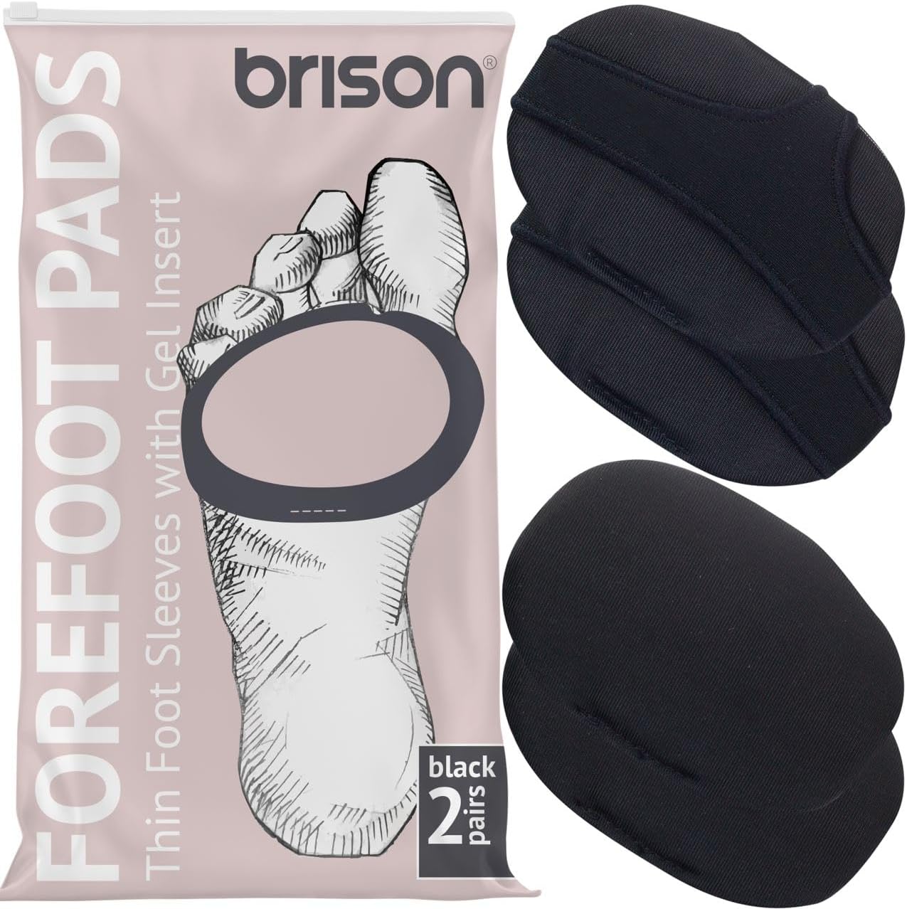 Brison Metatarsal Pads for Women and Men Compact Ball of