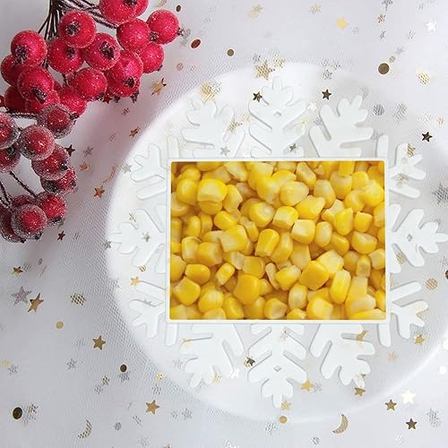 Miniatura 4 de Núcleos de maíz para árbol de Navidad, copos de nieve, adornos 2023, decoración de Navidad blanca para interiores y exteriores, decoración de