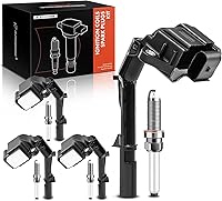 Vista 1 de A-Premium Juego de 4 bobinas de encendido y bujías de iridio compatibles con Mercedes-Benz C300, C350e, E300, Sprinter, GLC300, GLC350e, GLA250