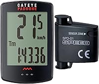 CATEYE Padrone Wireless Bike Computer: Oversized Display, Auto Start/Stop Speedometer & Odometer for Cyclists