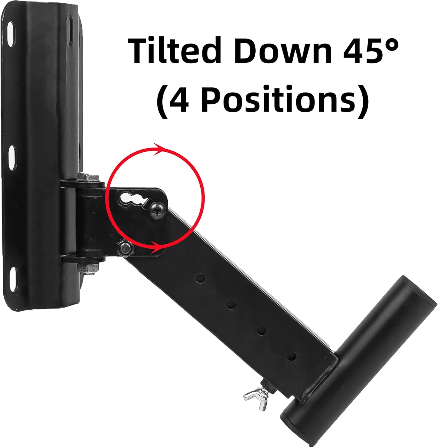 PA Speaker Mount Bracket Support up to 110lbs-Adjustable Speaker Wall Mount Brackets-Heavy Duty Speaker Mounts-Speaker Stand(2 Packs,Black)