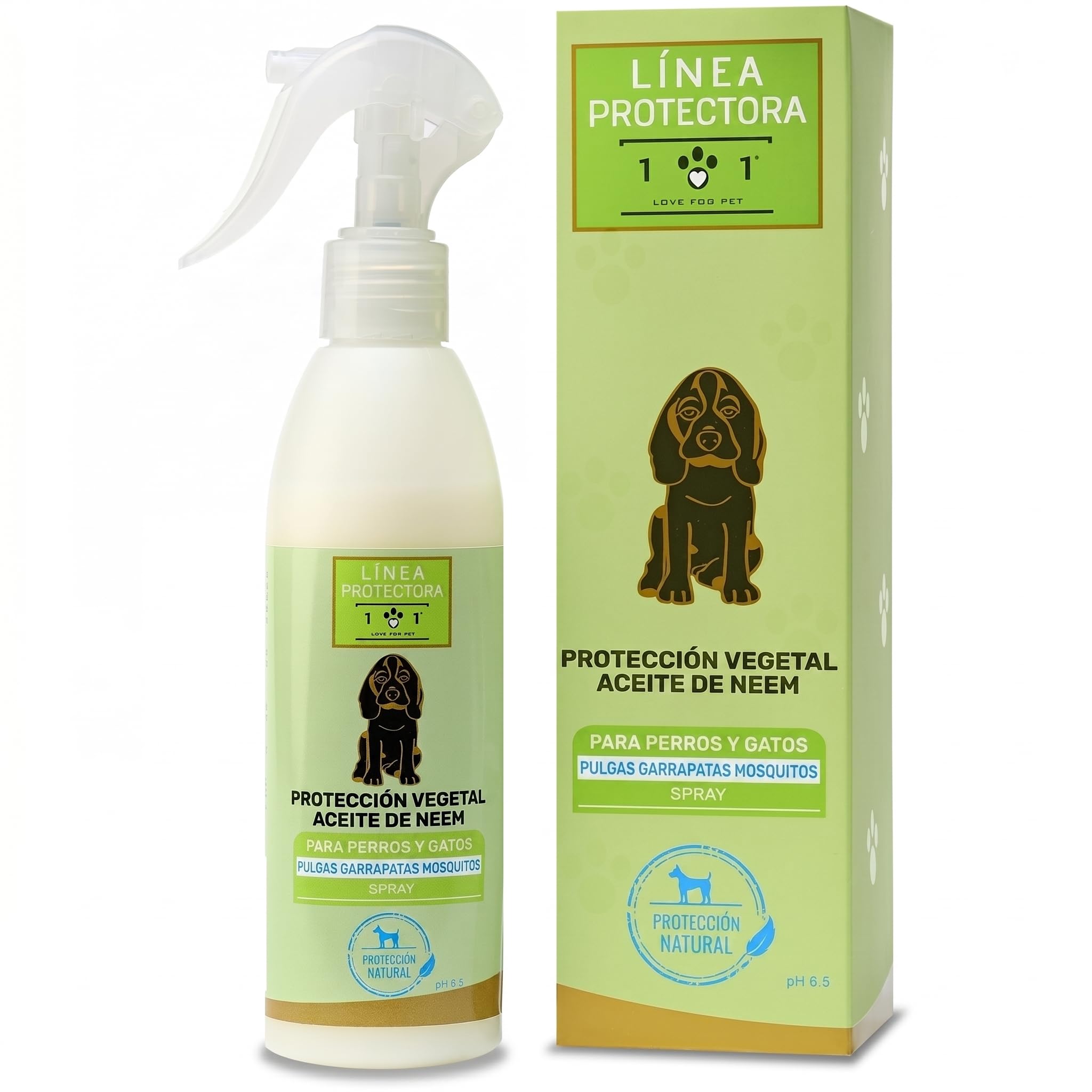 Spray Antiparasitario Perros y Antipulgas Gatos Natural 250ml con Aceite de Neem, Citronela y Geranio, Repelente Garrapatas, Anti Pulgas y Garrapatas Perros Listo para Usar