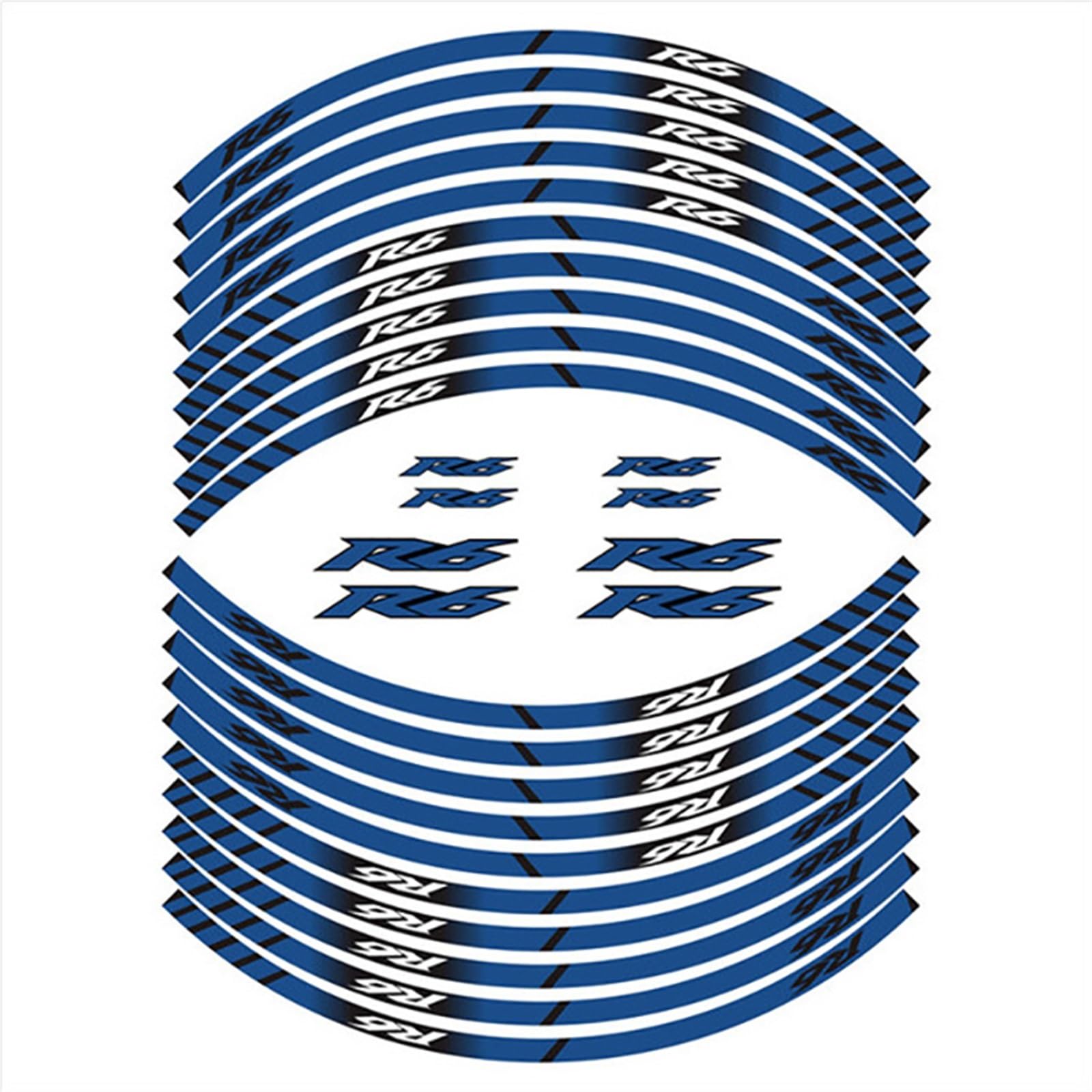 Decorative Stickers Reflective Motorcycle Wheel Sticker Motocross Rim Stripe Decals for Y-AMAHA YZFR1 YZFR6 R6 R1
