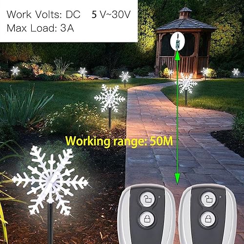 Miniatura 3 de Mini interruptor de control de retomo, sin cableado interruptor remoto inalámbrico, no necesita WiFi, DC 5V/12V/24V/3A rf ralay inalámbrico para