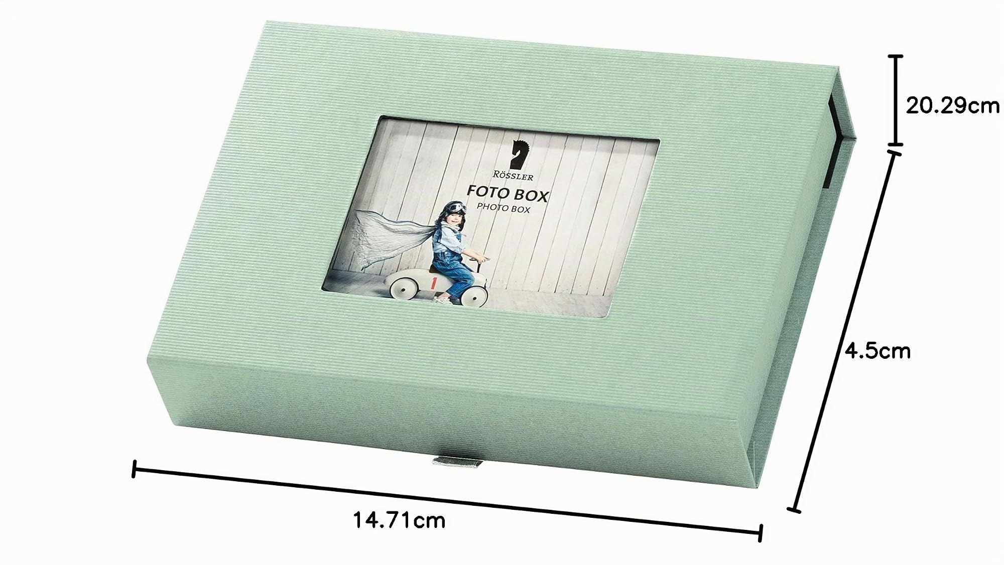 Rössler Fotobox Aufbewahrungsbox | Foto Aufbewahrung für 13x18cm Fotos | Foto Organizer Box