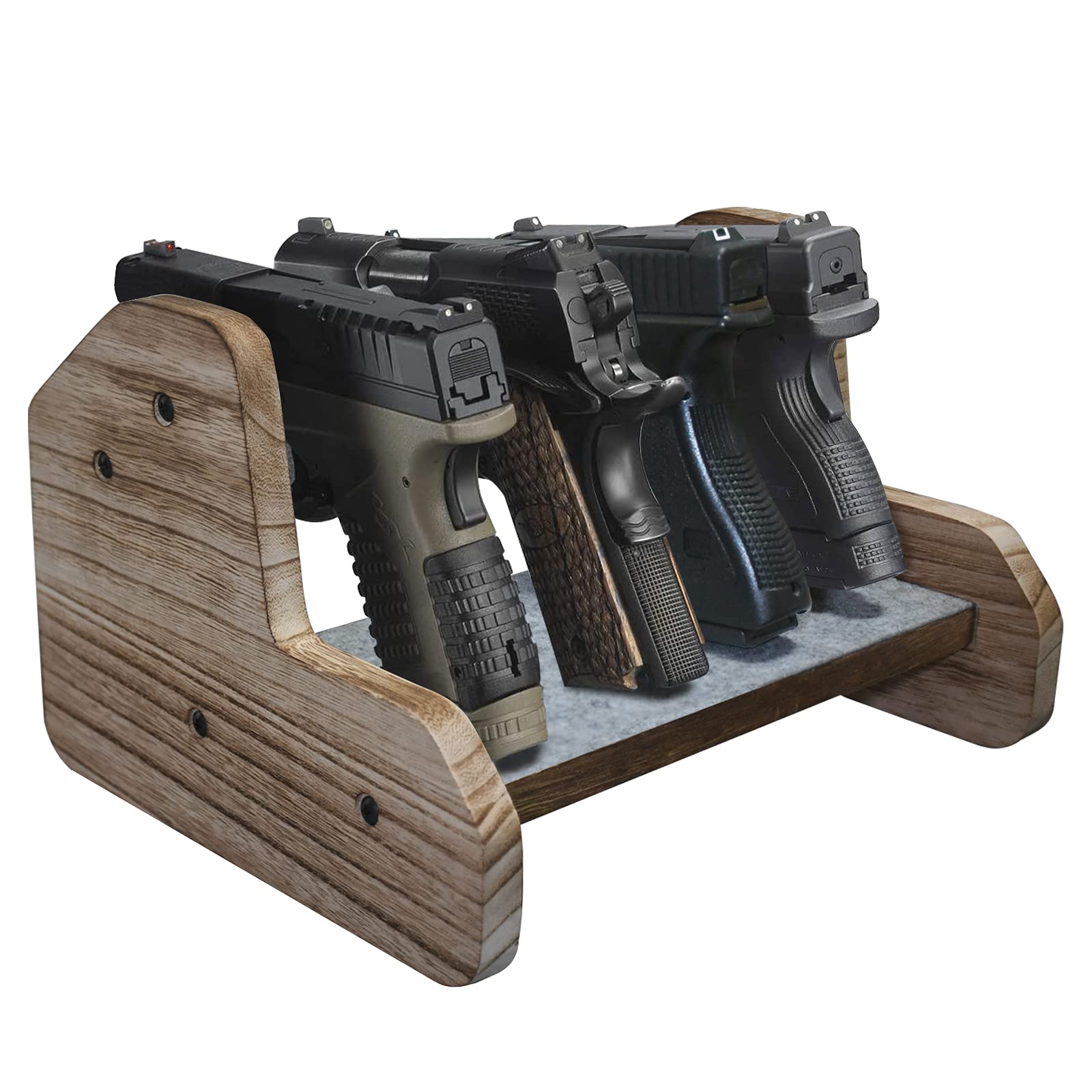 Buy DINGDOON Pure Wood Made Pistol Rack, Handgun Rack for Gun