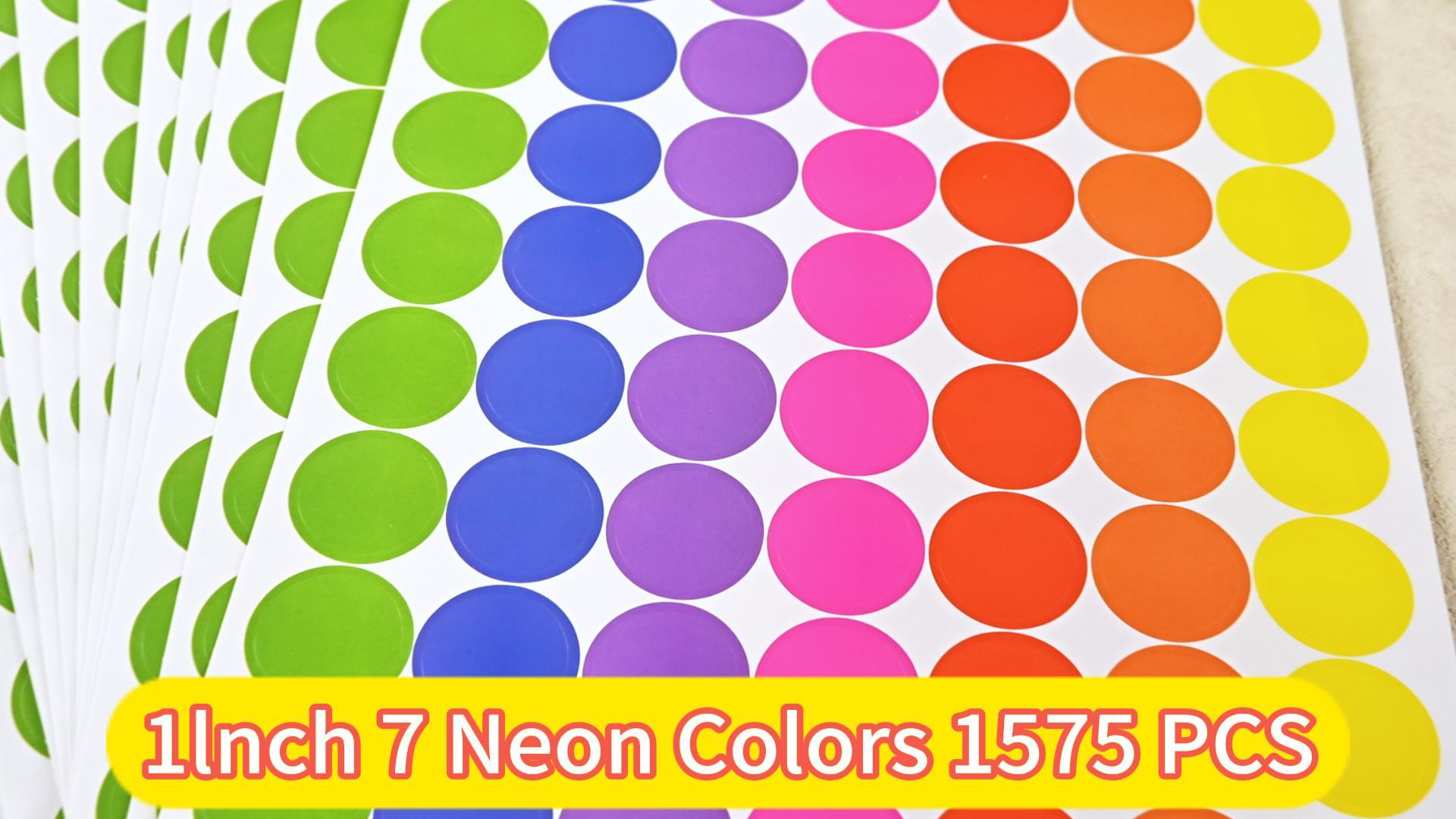 Sticker Dots 6000 PCS Color - 1/4 Inch Round Coding Labels For Office ...