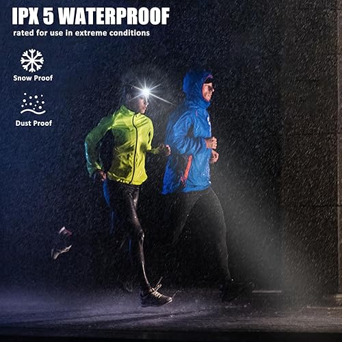 Miniatura 6 de Minsk Linterna frontal recargable, 1000 lúmenes, lámparas LED superbrillantes para exteriores, recargable, IPX4, impermeable, para caminar por la