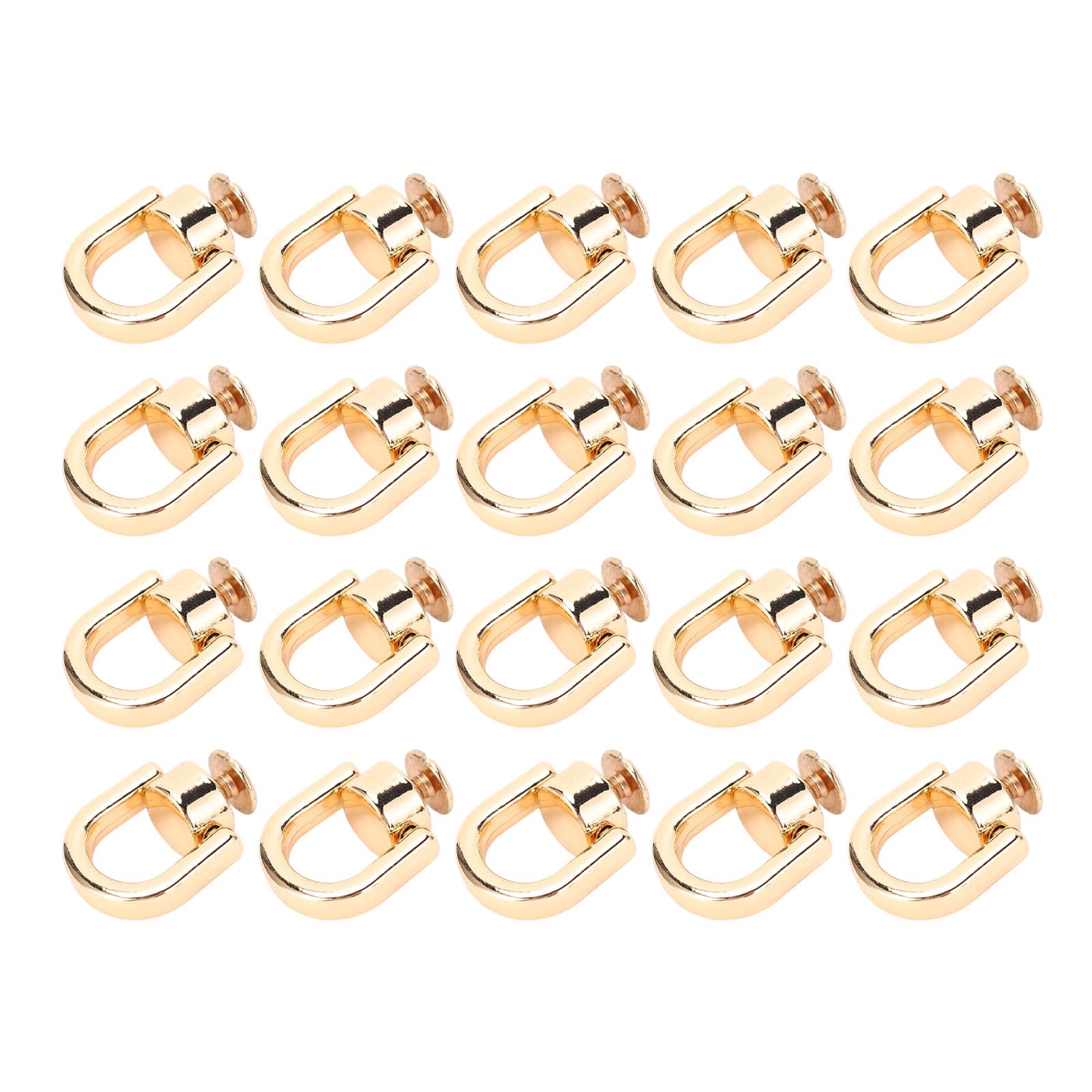 Lot de 20 rivets à anneau en D rotatifs à 360 degrés avec vis en alliage de zinc et fer, accessoires d'artisanat du cuir pour sacs à main, colliers