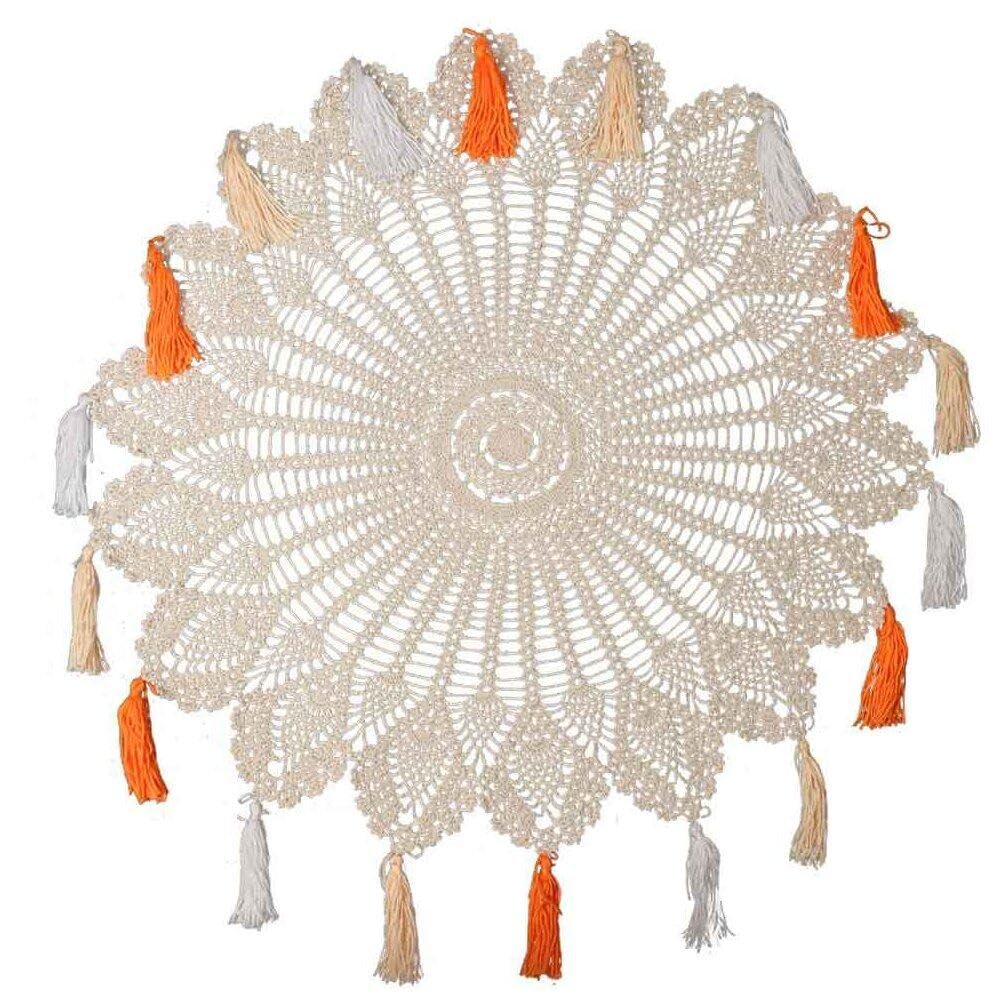 Tapiz de macramé para pared Hrippy: adorno de encaje y atrapasueños retro