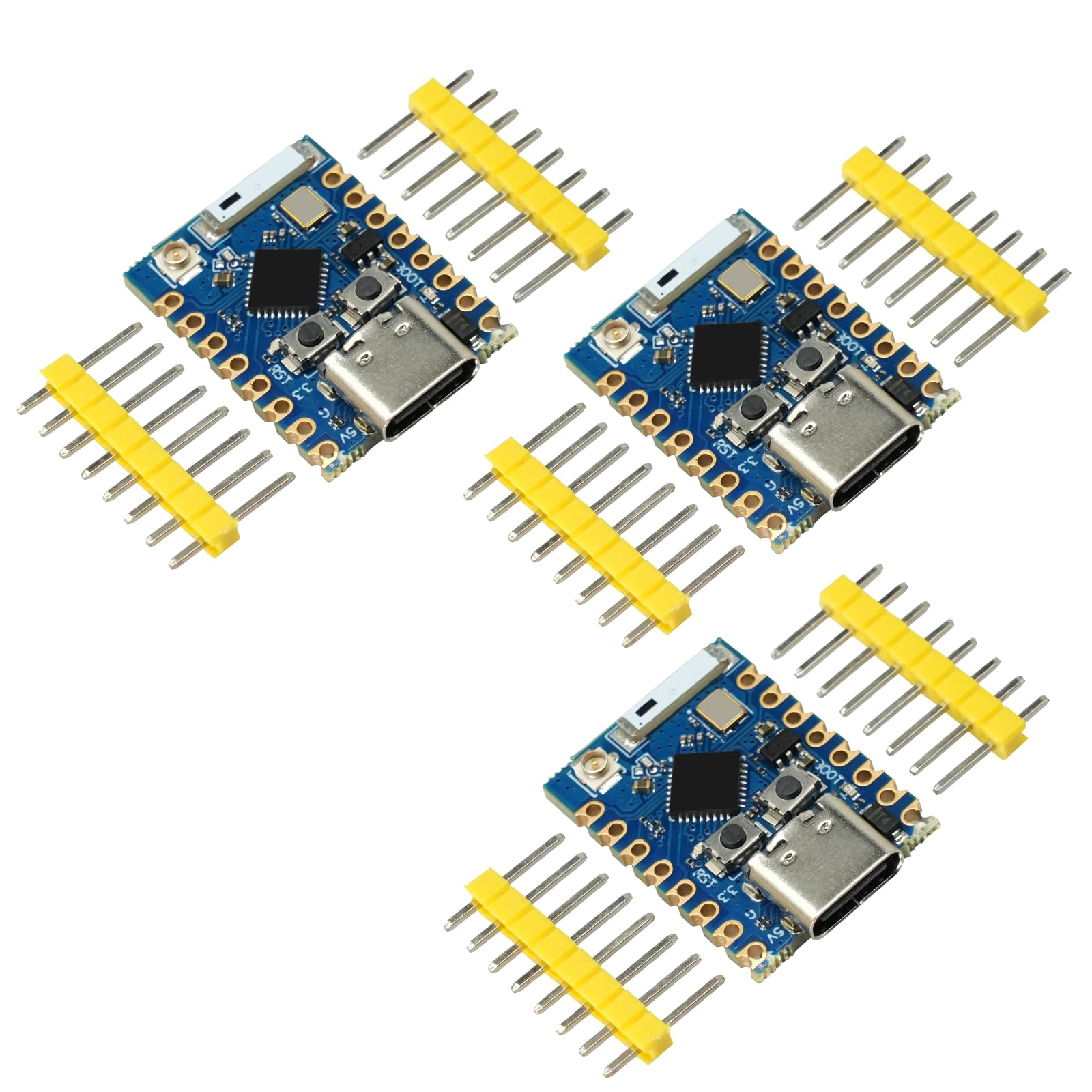 ESP32 C3 PRO Mini Module ESP32 Mini ESP32-C3 PRO Mi-NI Development Board with ESP32-C3FH4 Chip and 2.4 GHz WiFi Bluetooth USB Type C USB Connection Compatible with Arduino (Pack of 3)