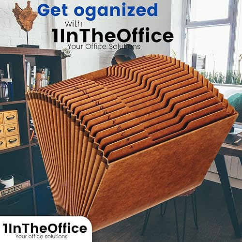 Miniatura 5 de 1InTheOffice Carpeta de archivos expandible A-Z, organizador de archivos alfabético, organizador de archivos de acordeón, carpeta de archivos