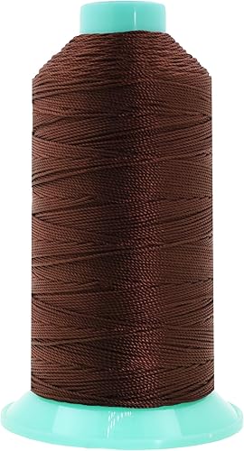 Miniatura 228 de Mandala Crafts Hilos de coser resistentes de nailon consolidado, hilo para tejer jeans de cuero, hilos de tapicería marina al aire libre, Beige