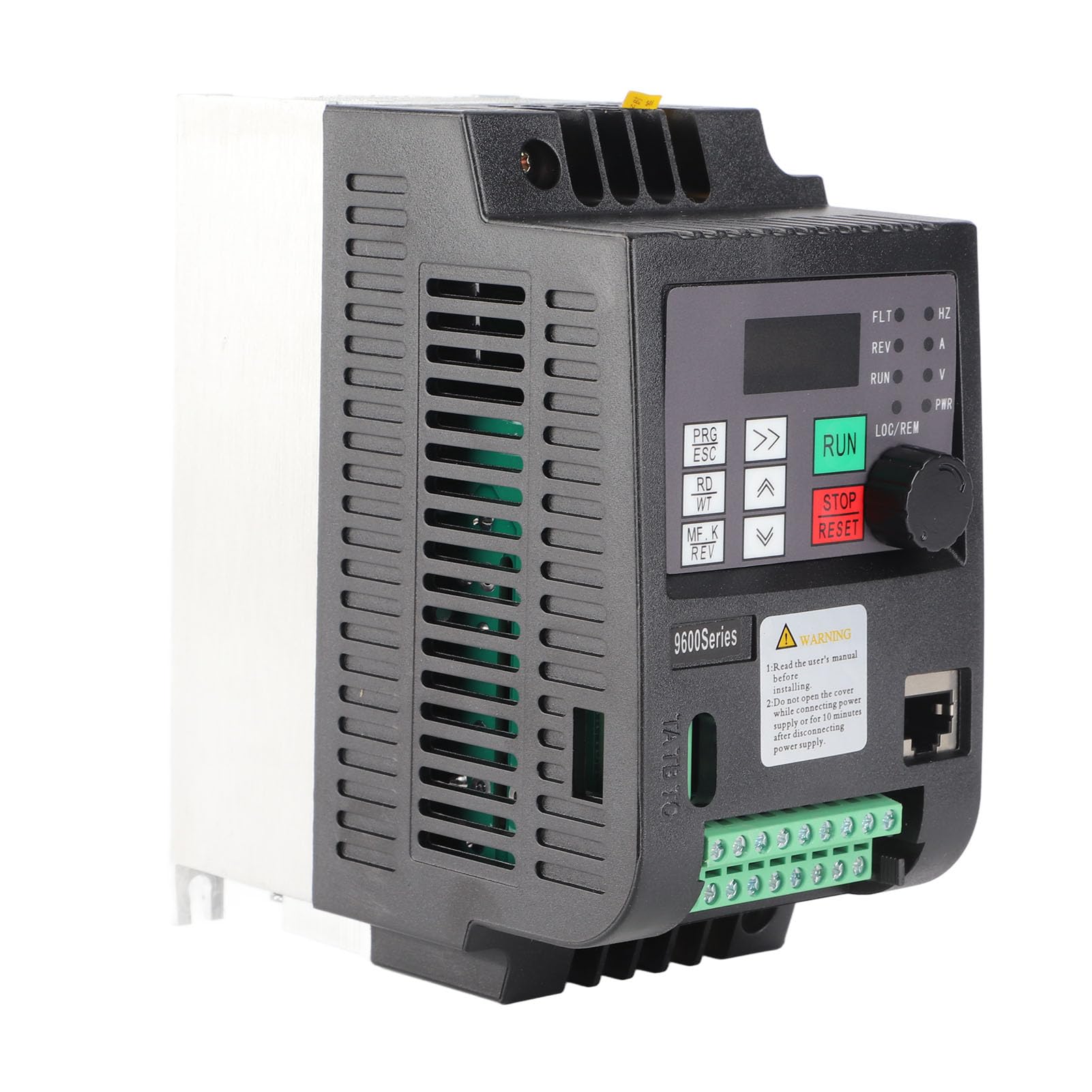 FTVOGUE Azionamento a Frequenza Variabile Convertitore VFD da 1,5 KW Convertitore Motore Monofase 220 V con Controllo SFVC e V F da 0 a 600 Hz per Controllo velocità Ventole Pompe Utenti di Macchine