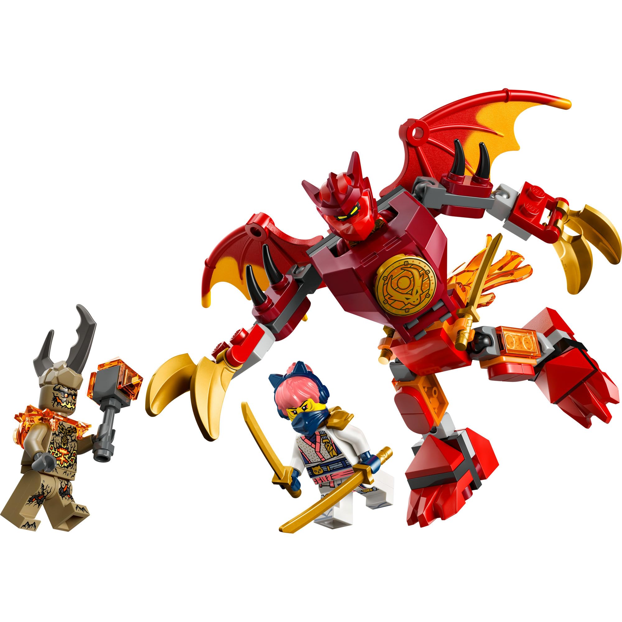 LEGO NINJAGO Kai's Dragon Mech Battle Pack 71851 Mech Toy, Playset