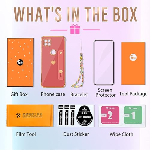 Miniatura 7 de Likiyami Funda para Motorola Moto G Power 2021 con diseño de corazón, para mujeres y niñas, bonita y lujosa con soporte, diseño de corazones rojos y