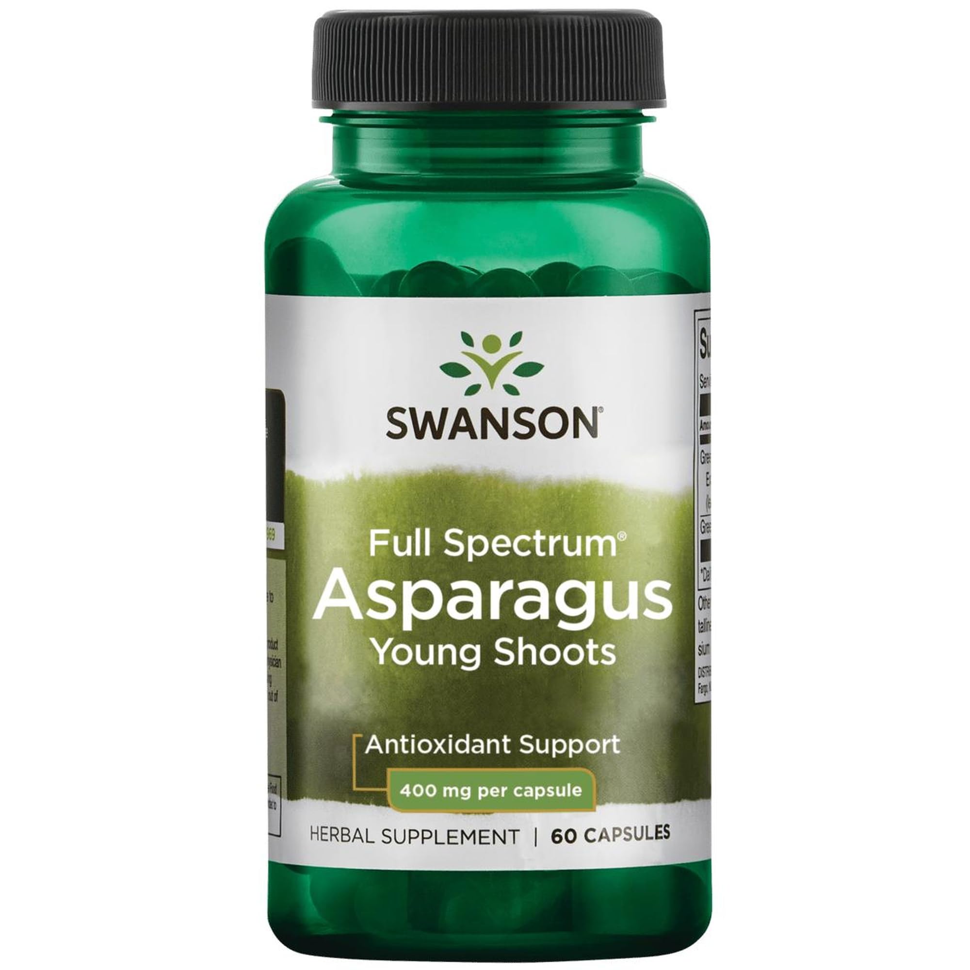 Swanson Asparagus Young Shoots 400 Milligrams 60 Capsules