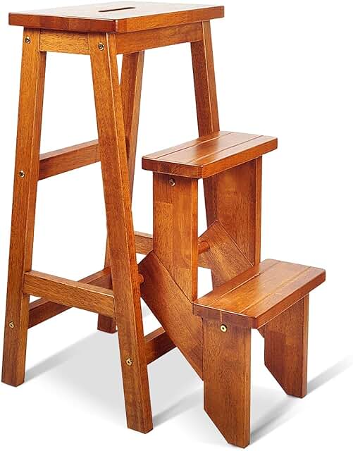 wooden step ladder