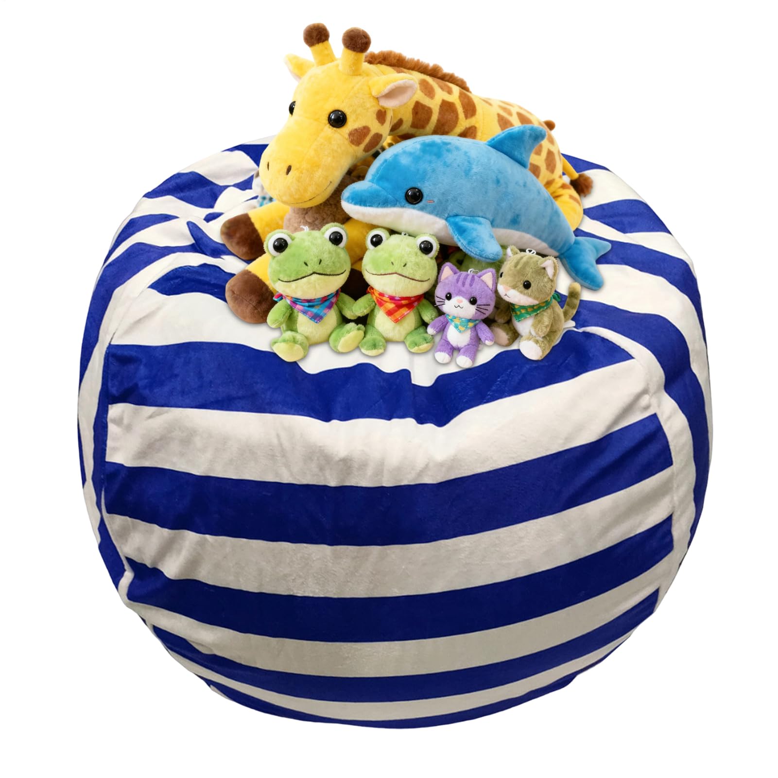Chaise de rangement pour peluches en tissu robuste avec fermeture éclair pour chambre