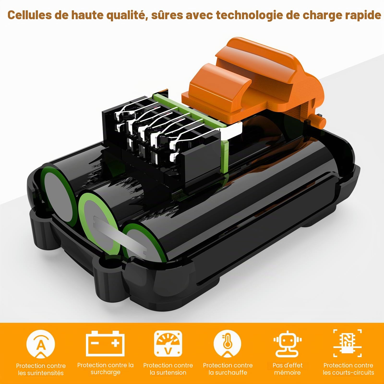 LabTEC DCB121 Lot de 2 batteries au lithium 12 V/10,8 V 4000 mAh/4,0 Ah pour batterie DeWalt 12 V DCB120 DCB121 DCB127 pour Dewalt DCD DCF DCK DCL DCS DCT série DCT