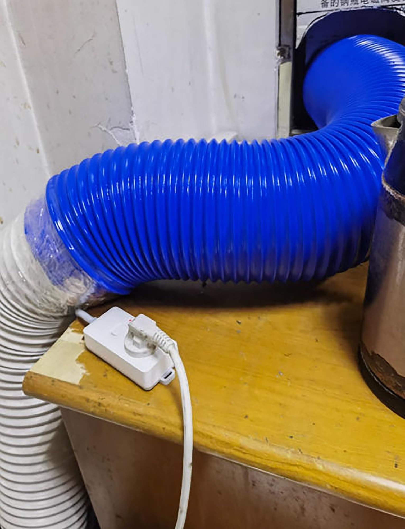 Manguera de succión polvo, caucho PVC | Manguera de recolección de polvo de PVC y extensión de bajante, azul, varios tamaños (130 mm/5,1 pulgadas)(150mm/5.9in)