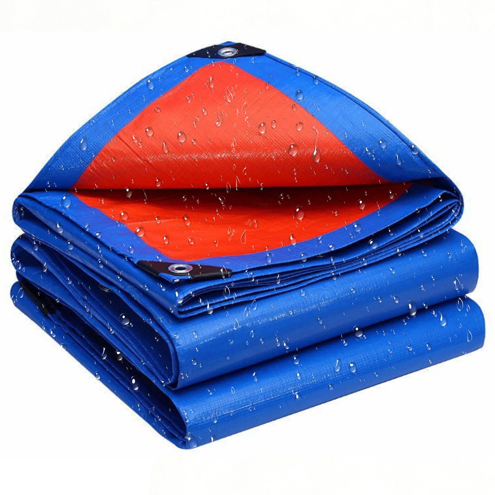 Tarpaulin Waterproof 440 x 620 cm Weatherproof Snow Dust UV Tarpaulin Cover Sheet 120 G M², Reinforced Corners for Garden Furniture Camping, Blue
