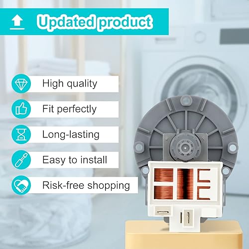 Miniatura 4 de Bomba de circulación de lavadora EAU61383503, bomba de drenaje M120-2 EAU62263303 Motor de drenaje para lg Kenmore Elite Washer reemplaza