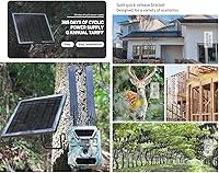 Vista 9 de Impermeable 5 vatios 6000 mAh mini tamaño panel solar, kit de cargador solar de carga de teléfono tipo C 6V/12V para cámara de seguridad de sendero