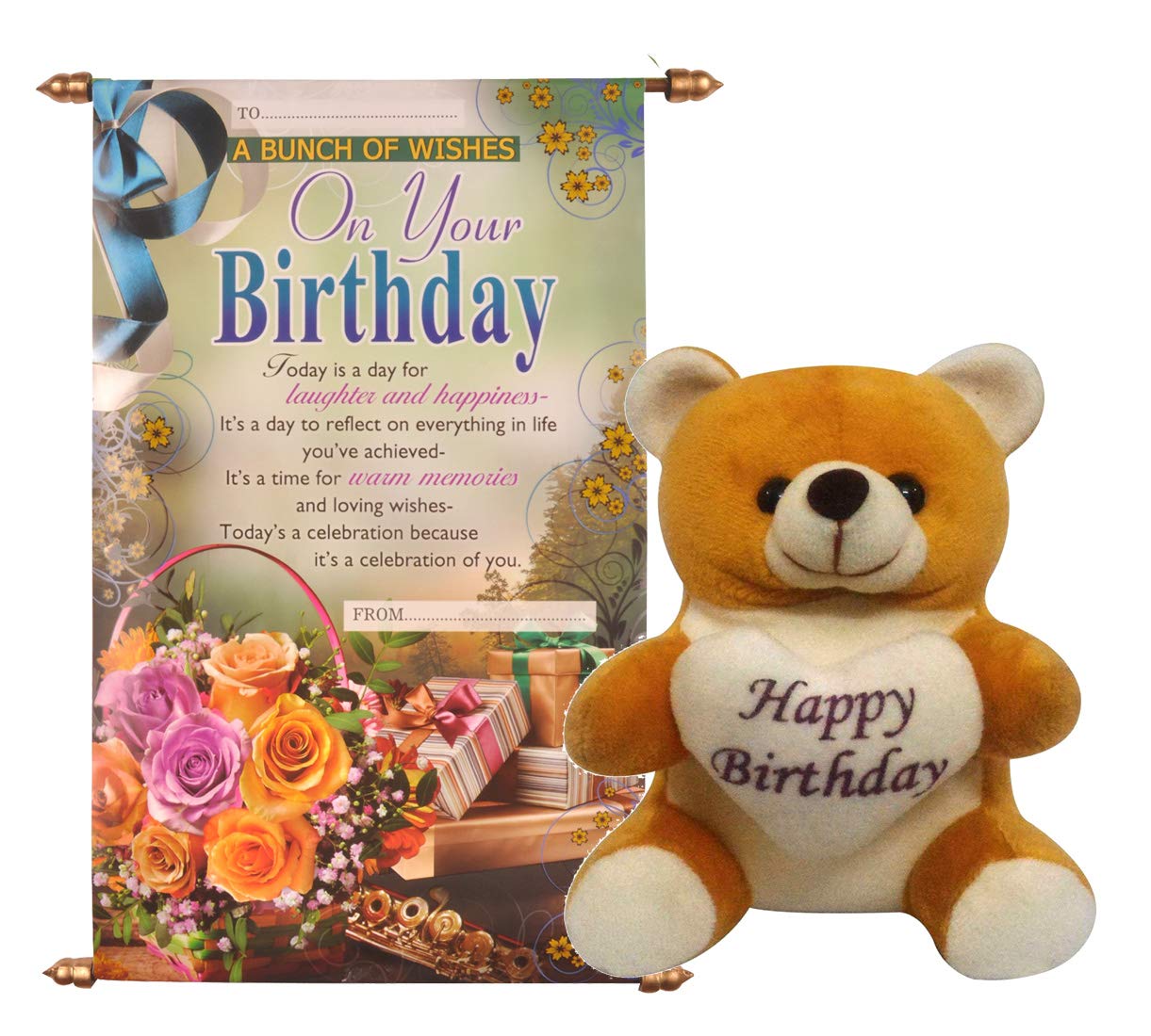 Saugat Traders Birthday Gift Combo Birthday Scroll Card And Small