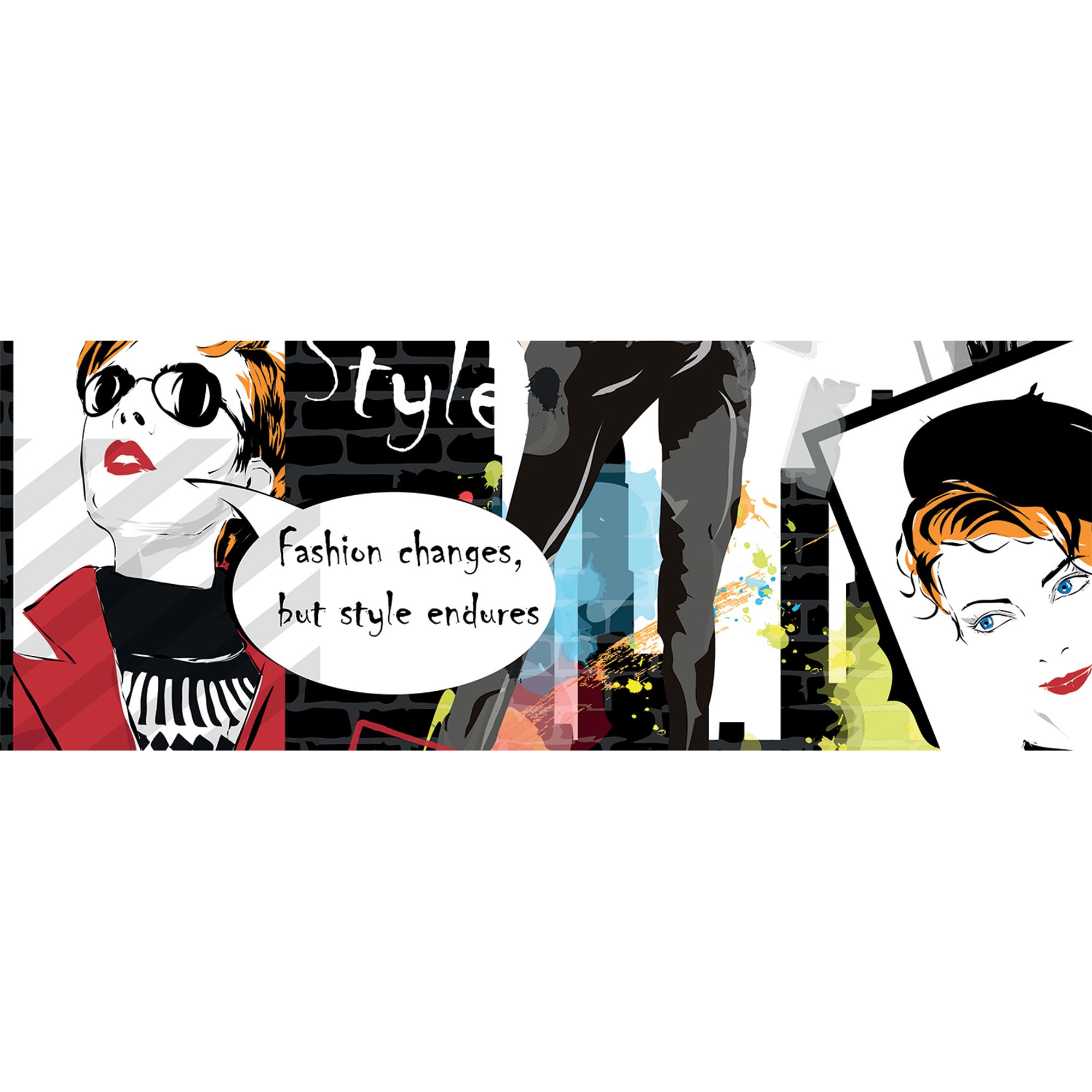 Sticker tête de lit graphique BD 60x160 cm pour personnaliser une chambre sans peindre