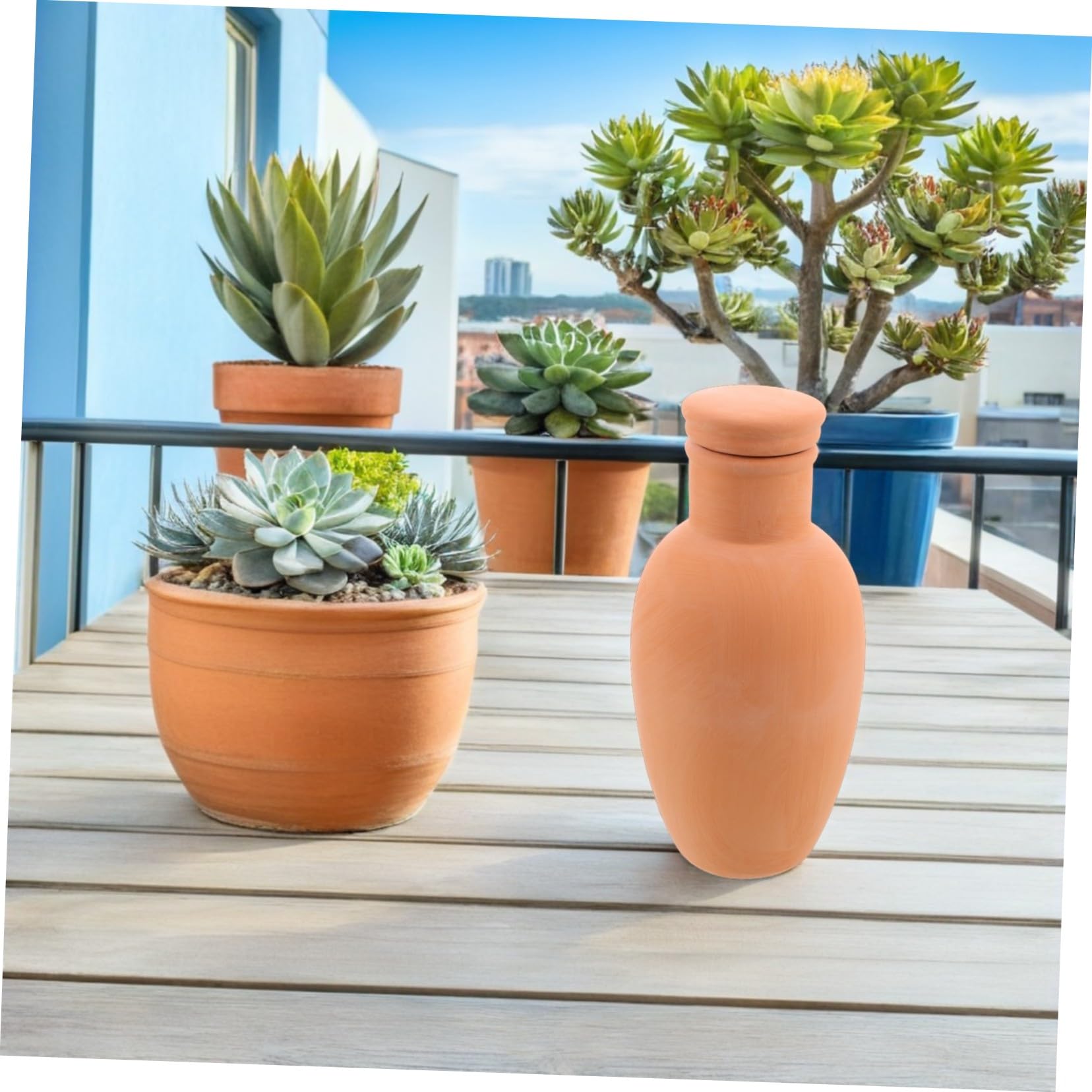 NOLITOY 4pièces Arrosage Automatique Terre Cuite Système Arrosage pour Plantes Intérieur Et Extérieur Piquets pour Pots De Fleurs