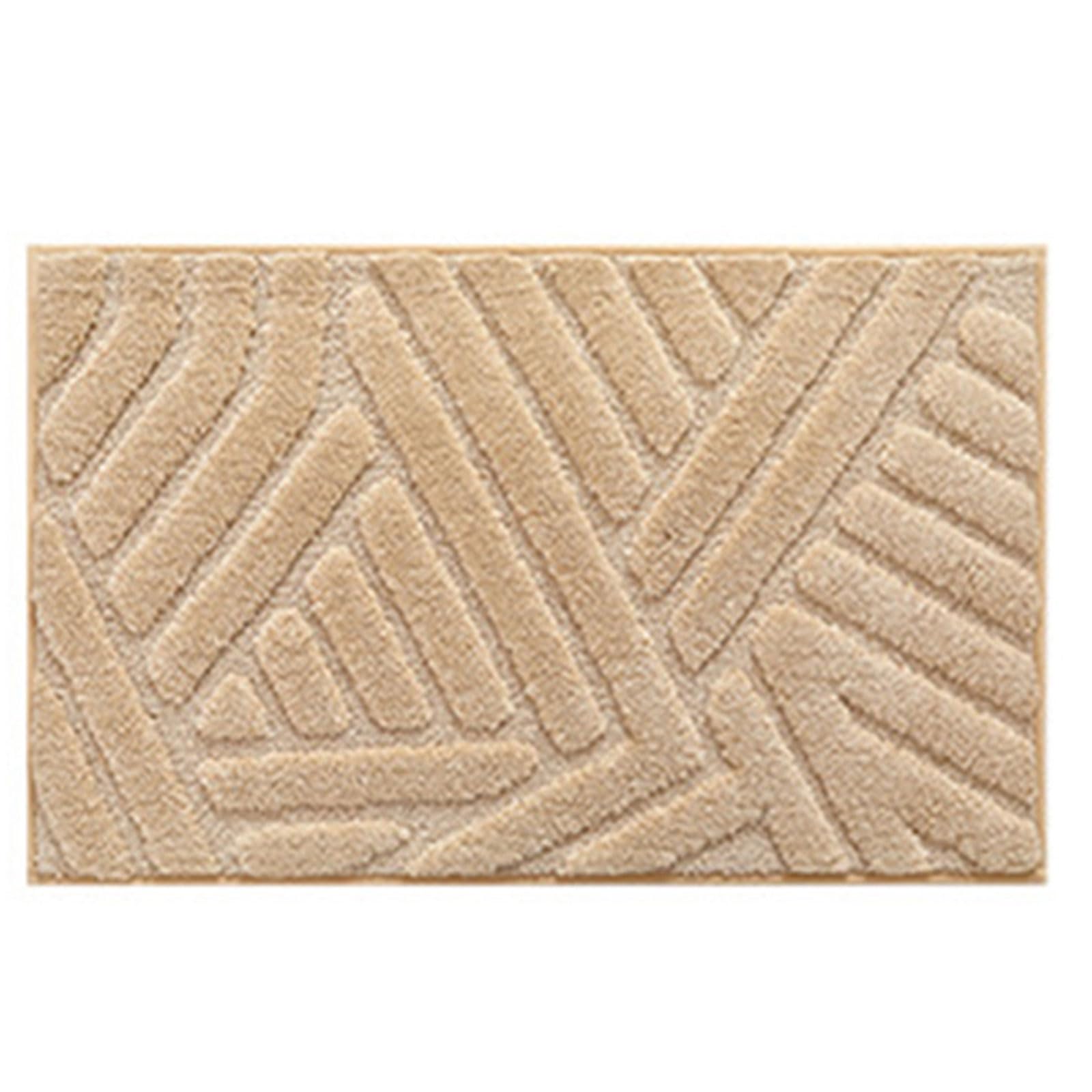 Jazuaiao Bathroom Rugs 40x60cm 50x80cm 60x90cm, Absorbe Soft Flocking Doormat for Home Aesthetic, Washable NonSlip Bath Mats Machine Washable Rugs
