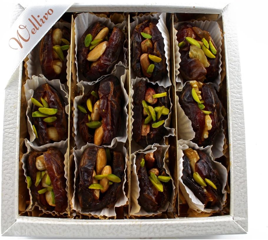 Wellivo Helia Medjool Dates & Nuts Gift Box Birthday Gift